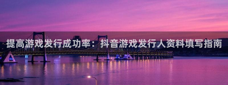 顺盈网络科技有限公司招聘：提高游戏发行成功率：抖音游戏发行人资料填写指南