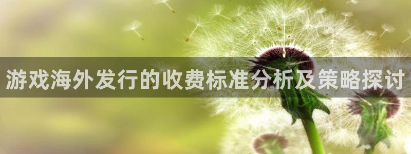 顺盈平台注册地址在哪：游戏海外发行的收费标准分析及策略探讨