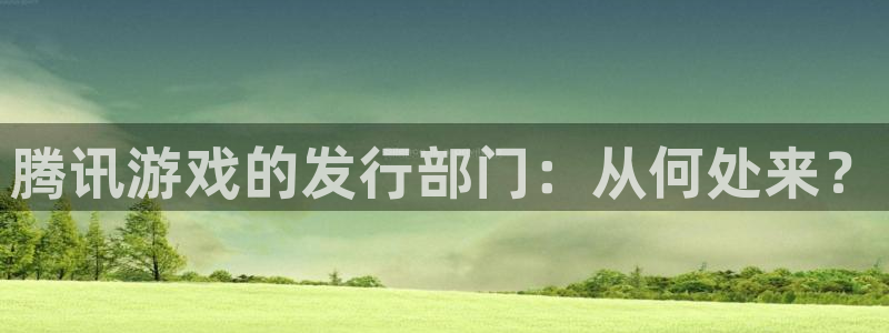 顺赢商贸有限公司：腾讯游戏的发行部门：从何处来？